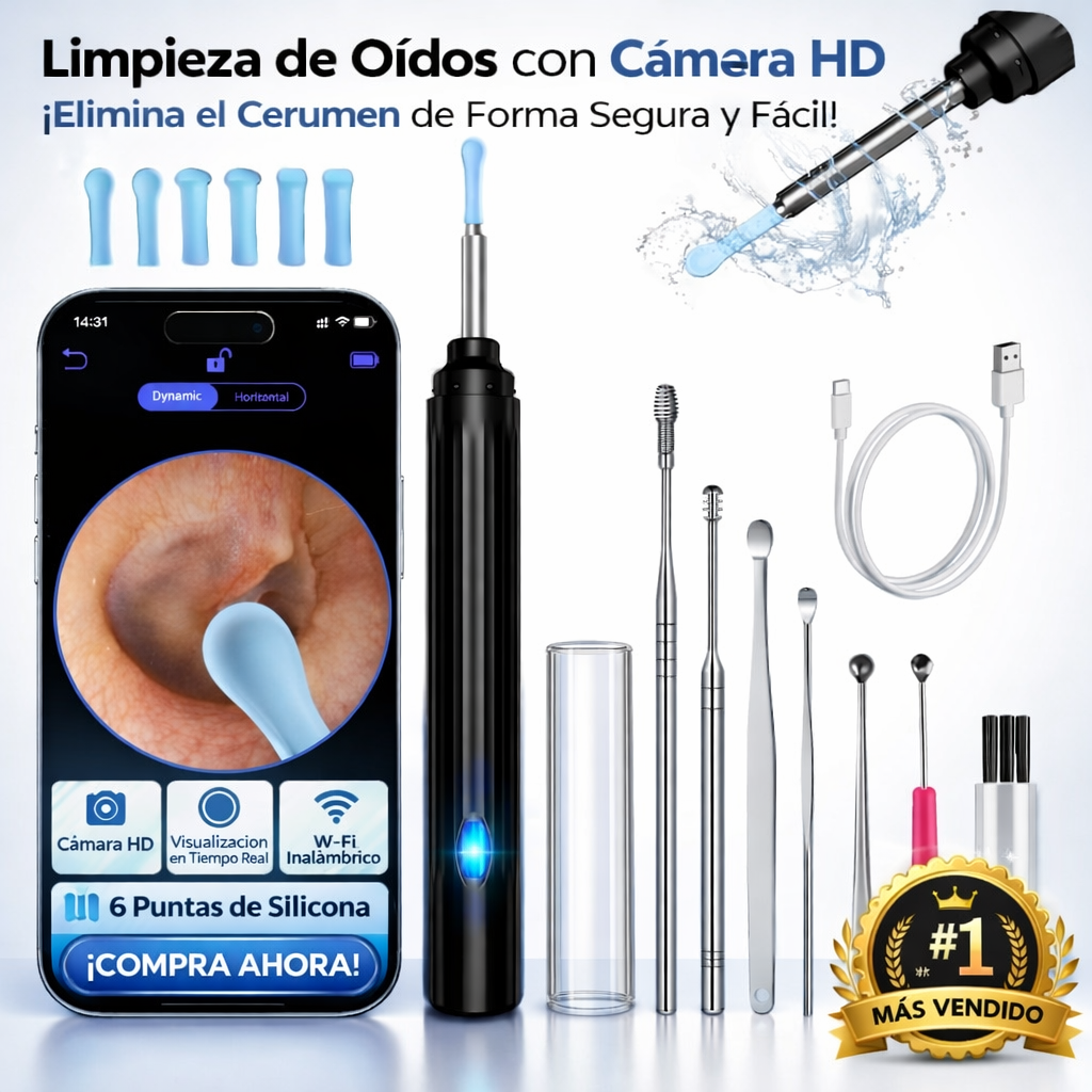 👂LIMPIADOR DE OIDOS CON CÁMARA HD